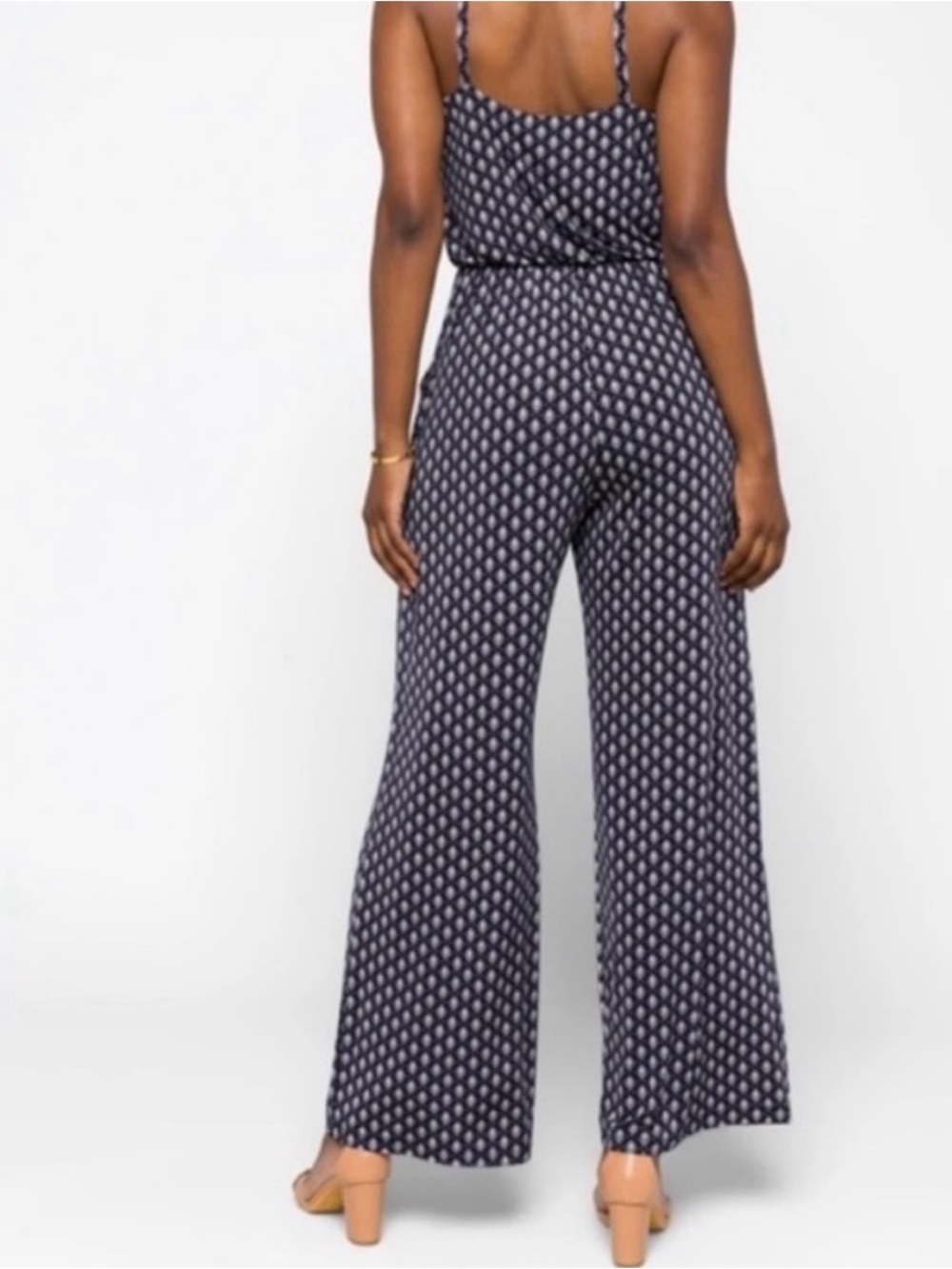 Kaileigh Stitch Fix Adalia Wide Leg Paisley Jumpsuit Pockets Size L - Picture 2 of 16